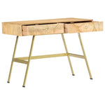 ZNTS Writing Desk with Drawers 100x55x75 cm Solid Mango Wood 286150