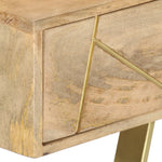ZNTS Writing Desk with Drawers 100x55x75 cm Solid Mango Wood 286150
