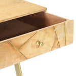 ZNTS Writing Desk with Drawers 100x55x75 cm Solid Mango Wood 286150