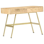 ZNTS Writing Desk with Drawers 100x55x75 cm Solid Mango Wood 286150
