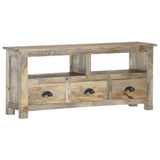 ZNTS TV Cabinet 110x30x50 cm Solid Mango Wood 286384
