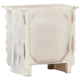 ZNTS Bedside Cabinet White 50x30x50 cm Solid Mango Wood 286389