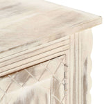 ZNTS Coffee Table White 66x66x35 cm Solid Mango Wood 286390