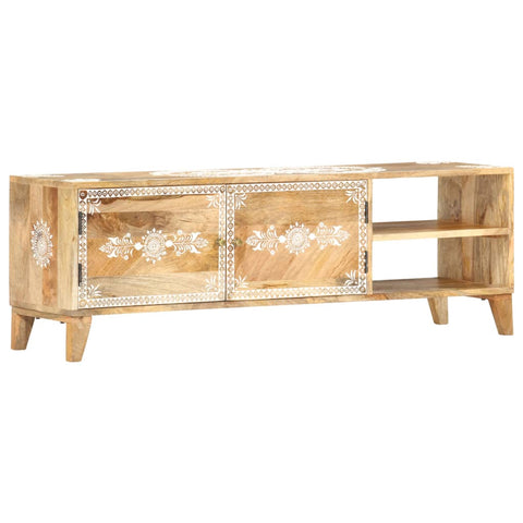 ZNTS TV Cabinet 120x30x40 cm Solid Mango Wood 286408