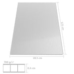ZNTS Polycarbonate Sheets 8 pcs 4 mm 121x60 cm 146215