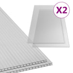 ZNTS Polycarbonate Sheets 2 pcs 6 mm 150x65 cm 146220