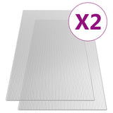 ZNTS Polycarbonate Sheets 2 pcs 6 mm 150x65 cm 146220