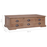 ZNTS Coffee Table 100x50x30 cm Solid Teak Wood 287733