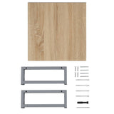ZNTS Two Piece Bathroom Furniture Set Ceramic Oak 279312