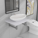 ZNTS Two Piece Bathroom Furniture Set Ceramic White 279321