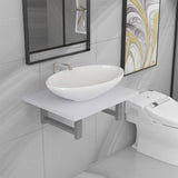 ZNTS Two Piece Bathroom Furniture Set Ceramic White 279321