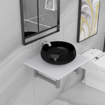 ZNTS Two Piece Bathroom Furniture Set Ceramic White 279326