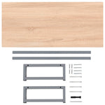 ZNTS Two Piece Bathroom Furniture Set Ceramic Oak 279346