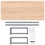 ZNTS Two Piece Bathroom Furniture Set Ceramic Oak 279346