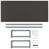 ZNTS Two Piece Bathroom Furniture Set Ceramic Grey 279351