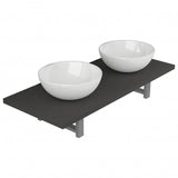 ZNTS Three Piece Bathroom Furniture Set Ceramic Grey 279354