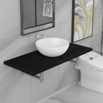 ZNTS Two Piece Bathroom Furniture Set Ceramic Black 279356