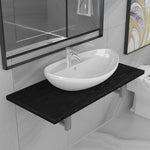ZNTS Two Piece Bathroom Furniture Set Ceramic Black 279357