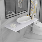 ZNTS Two Piece Bathroom Furniture Set Ceramic White 279360