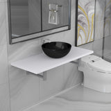ZNTS Two Piece Bathroom Furniture Set Ceramic White 279363