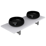 ZNTS Three Piece Bathroom Furniture Set Ceramic White 279385