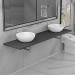 ZNTS Three Piece Bathroom Furniture Set Ceramic Grey 279391