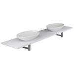 ZNTS Three Piece Bathroom Furniture Set Ceramic White 279398
