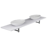 ZNTS Three Piece Bathroom Furniture Set Ceramic White 279398