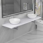 ZNTS Three Piece Bathroom Furniture Set Ceramic White 279400