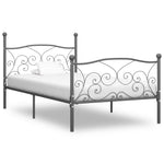 ZNTS Bed Frame Grey Metal 90x200 cm 284461