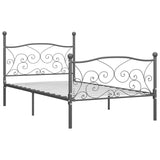 ZNTS Bed Frame Grey Metal 90x200 cm 284461