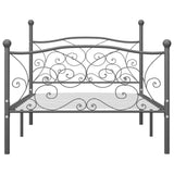 ZNTS Bed Frame Grey Metal 90x200 cm 284461