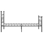 ZNTS Bed Frame Grey Metal 90x200 cm 284461