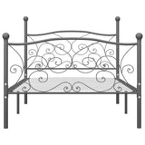 ZNTS Bed Frame Grey Metal 100x200 cm 284462