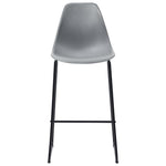 ZNTS Bar Chairs 6 pcs Grey Plastic 279655