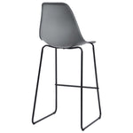 ZNTS Bar Chairs 6 pcs Grey Plastic 279655