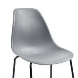 ZNTS Bar Chairs 6 pcs Grey Plastic 279655