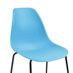 ZNTS Bar Chairs 6 pcs Blue Plastic 279657