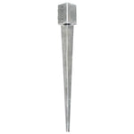 ZNTS Ground Spikes 6 pcs Silver 9x9x90 cm Galvanised Steel 145417