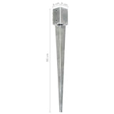 ZNTS Ground Spikes 6 pcs Silver 9x9x90 cm Galvanised Steel 145417