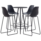 ZNTS 5 Piece Bar Set Plastic Black 279715