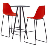 ZNTS 3 Piece Bar Set Plastic Red 279724
