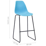 ZNTS 5 Piece Bar Set Plastic Blue 279767
