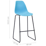 ZNTS 5 Piece Bar Set Plastic Blue 279767