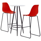 ZNTS 3 Piece Bar Set Plastic Red 279770