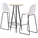 ZNTS 3 Piece Bar Set Plastic White 279804