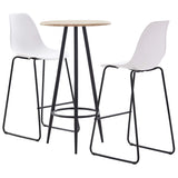 ZNTS 3 Piece Bar Set Plastic White 279804