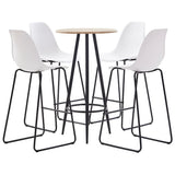 ZNTS 5 Piece Bar Set Plastic White 279805