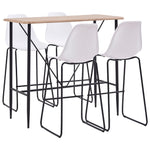 ZNTS 5 Piece Bar Set Plastic White 279896