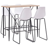 ZNTS 5 Piece Bar Set Plastic White 279896